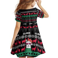 Llama Funny Family Matching Short Sleeve Bodycon Dress and Hawaiian Shirt Llama Christmas DT04 - Wonder Print Shop