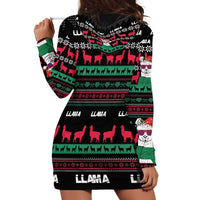 Llama Funny Hoodie Dress Llama Christmas DT04 - Wonder Print Shop