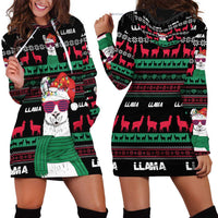 Llama Funny Hoodie Dress Llama Christmas DT04 - Wonder Print Shop