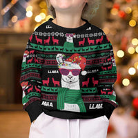 Llama Funny Kid Ugly Christmas Sweater Llama Christmas DT04 - Wonder Print Shop