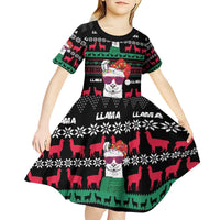 Llama Funny Kid Short Sleeve Dress Llama Christmas DT04 - Wonder Print Shop