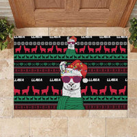 Llama Funny Rubber Doormat Llama Christmas DT04 - Wonder Print Shop