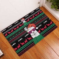 Llama Funny Rubber Doormat Llama Christmas DT04 - Wonder Print Shop