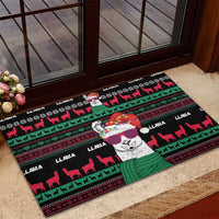 Llama Funny Rubber Doormat Llama Christmas DT04 - Wonder Print Shop