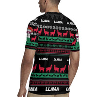Llama Funny Rugby Jersey Llama Christmas DT04 - Wonder Print Shop