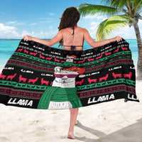 Llama Funny Sarong Llama Christmas DT04 - Wonder Print Shop
