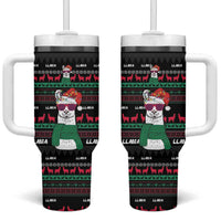 Llama Funny Tumbler With Handle Llama Christmas DT04 - Wonder Print Shop