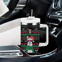 Llama Funny Tumbler With Handle Llama Christmas DT04 - Wonder Print Shop