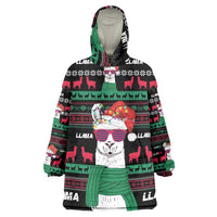 Llama Funny Wearable Blanket Hoodie Llama Christmas DT04 - Wonder Print Shop
