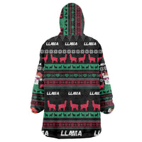Llama Funny Wearable Blanket Hoodie Llama Christmas DT04 - Wonder Print Shop