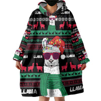 Llama Funny Wearable Blanket Hoodie Llama Christmas DT04 - Wonder Print Shop