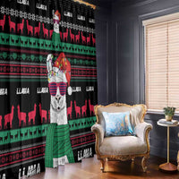 Llama Funny Window Curtain Llama Christmas DT04 - Wonder Print Shop