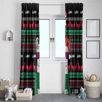 Llama Funny Window Curtain Llama Christmas DT04 - Wonder Print Shop