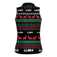 Llama Funny Women Sleeveless Polo Shirt Llama Christmas DT04 - Wonder Print Shop