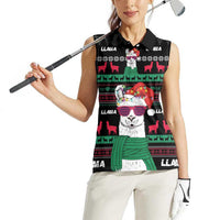 Llama Funny Women Sleeveless Polo Shirt Llama Christmas DT04 - Wonder Print Shop