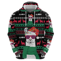 Llama Funny Zip Hoodie Llama Christmas DT04 - Wonder Print Shop