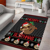 Merry Slothmas Area Rug Cute Sloth Christmas DT04 - Wonder Print Shop
