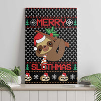 Merry Slothmas Canvas Wall Art Cute Sloth Christmas DT04 - Wonder Print Shop