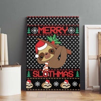 Merry Slothmas Canvas Wall Art Cute Sloth Christmas DT04 - Wonder Print Shop