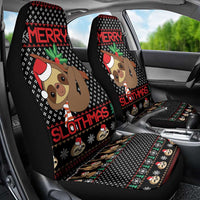 Merry Slothmas Car Seat Cover Cute Sloth Christmas DT04 - Wonder Print Shop
