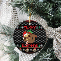 Merry Slothmas Ceramic Ornament Cute Sloth Christmas DT04 - Wonder Print Shop
