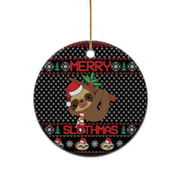 Merry Slothmas Ceramic Ornament Cute Sloth Christmas DT04 - Wonder Print Shop