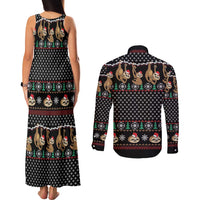 Merry Slothmas Couples Matching Tank Maxi Dress and Long Sleeve Button Shirt Cute Sloth Christmas DT04 - Wonder Print Shop
