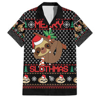 Merry Slothmas Family Matching Off Shoulder Maxi Dress and Hawaiian Shirt Cute Sloth Christmas DT04 - Wonder Print Shop