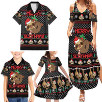 Merry Slothmas Family Matching Summer Maxi Dress and Hawaiian Shirt Cute Sloth Christmas DT04 - Wonder Print Shop