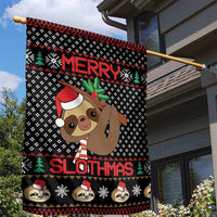 Merry Slothmas Garden Flag Cute Sloth Christmas DT04 - Wonder Print Shop