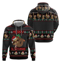 Merry Slothmas Hoodie Cute Sloth Christmas DT04 - Wonder Print Shop