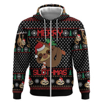 Merry Slothmas Hoodie Cute Sloth Christmas DT04 - Wonder Print Shop