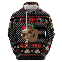 Merry Slothmas Hoodie Cute Sloth Christmas DT04 - Wonder Print Shop