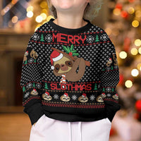 Merry Slothmas Kid Ugly Christmas Sweater Cute Sloth Christmas DT04 - Wonder Print Shop