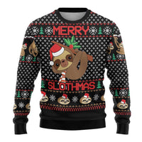 Merry Slothmas Ugly Christmas Sweater Cute Sloth Christmas DT04 - Wonder Print Shop