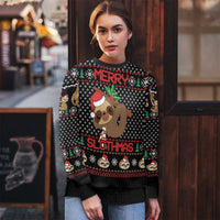Merry Slothmas Ugly Christmas Sweater Cute Sloth Christmas DT04 - Wonder Print Shop