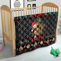 Merry Slothmas Quilt Cute Sloth Christmas DT04 - Wonder Print Shop