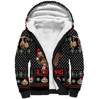 Merry Slothmas Sherpa Hoodie Cute Sloth Christmas DT04 - Wonder Print Shop