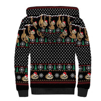 Merry Slothmas Sherpa Hoodie Cute Sloth Christmas DT04 - Wonder Print Shop