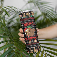 Merry Slothmas Skinny Tumbler Cute Sloth Christmas DT04 - Wonder Print Shop