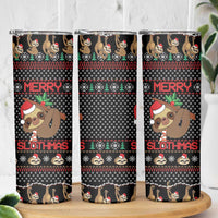 Merry Slothmas Skinny Tumbler Cute Sloth Christmas DT04 - Wonder Print Shop