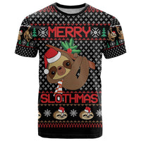 Merry Slothmas T Shirt Cute Sloth Christmas DT04 - Wonder Print Shop