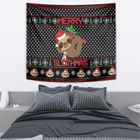 Merry Slothmas Tapestry Cute Sloth Christmas DT04 - Wonder Print Shop