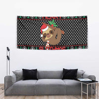 Merry Slothmas Tapestry Cute Sloth Christmas DT04 - Wonder Print Shop