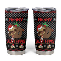 Merry Slothmas Tumbler Cup Cute Sloth Christmas DT04 - Wonder Print Shop