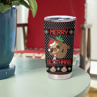 Merry Slothmas Tumbler Cup Cute Sloth Christmas DT04 - Wonder Print Shop