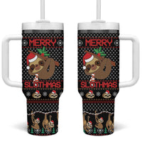 Merry Slothmas Tumbler With Handle Cute Sloth Christmas DT04 - Wonder Print Shop