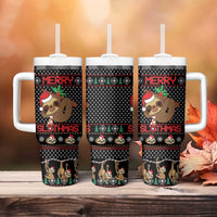 Merry Slothmas Tumbler With Handle Cute Sloth Christmas DT04 - Wonder Print Shop