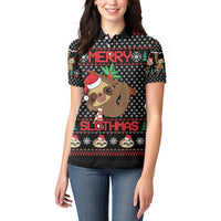 Merry Slothmas Women Polo Shirt Cute Sloth Christmas DT04 - Wonder Print Shop