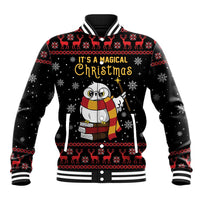 Magical Christmas Baseball Jacket Owl Book Xmas DT04 - Wonder Print Shop